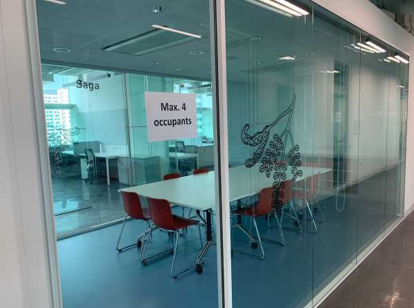 Saga meeting room at level 8, alongside the Tamarind and Raintree meeting rooms on the same level